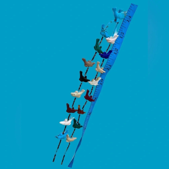 Zuni/Navajo Dolphin Fetish Necklace.  Beautiful mixed colors of dolphins. - Picture 2 of 5